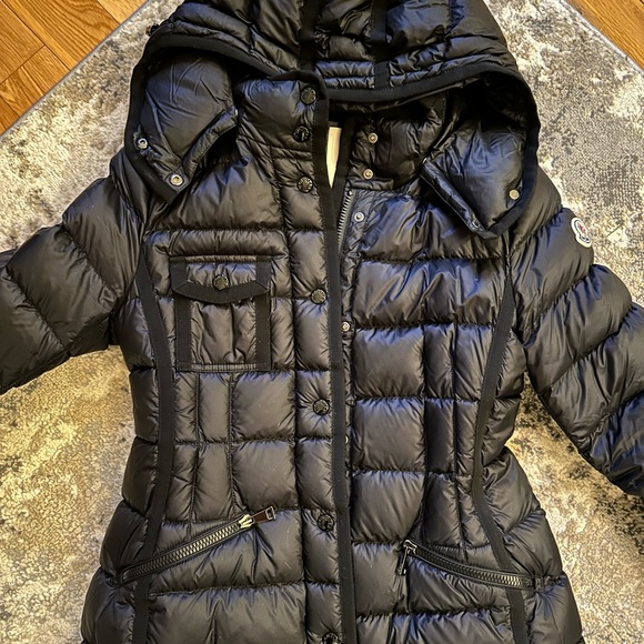 Authentic Moncler Hermine hooded down coat parka jacket, EXCELLENT condition - Picture 9 of 12